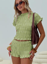 Most Wanted Shirred Set Green