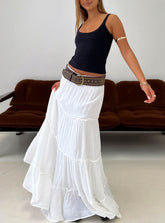 Miriah Maxi Skirt White
