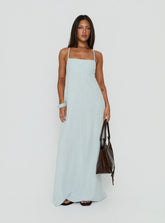 Solie Tie Back Maxi Dress Ice Blue