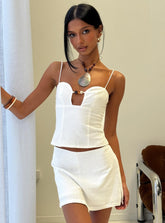 Karessa Beaded Top White