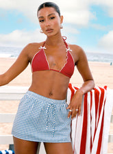 My Way Skort Blue Gingham