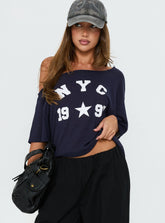 NYC 1997 Loose Graphic Tee Navy