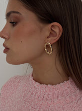 Rumie Oval Earrings Gold