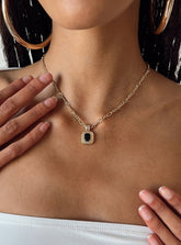 Setton Pendant Necklace Gold / Black