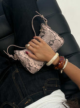 Jaxen Shoulder Bag Pink Snake