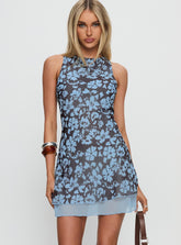 Buffie Mini Dress Brown Floral