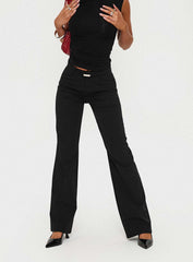 Flounce Pants Black