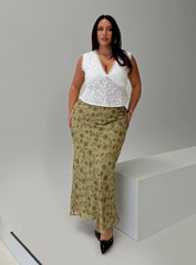 Piazia Maxi Skirt Green Curve