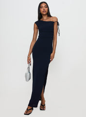 Paislee Asymmetrical Maxi Dress Navy