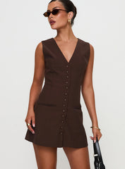 Laire Mini Dress Chocolate
