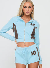 Notable Double Zipper Jumper Blue