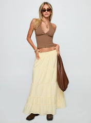 Garden Party Maxi Skirt Lemon