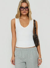 Daily Define Thick Strap Tank Top White