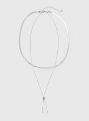 Let Me Love Layered Necklace Silver