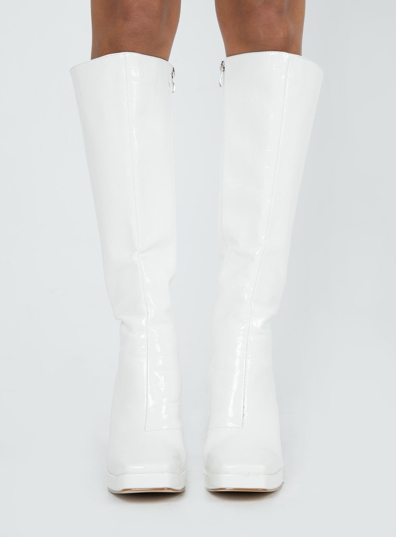 Montgomery Boot White Croc