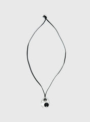Coastal Chaos Pendant Cord Necklace Silver / Black