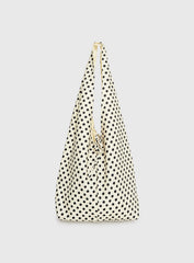 Sunday Sunrise Slouchy Bag White Polka Dot