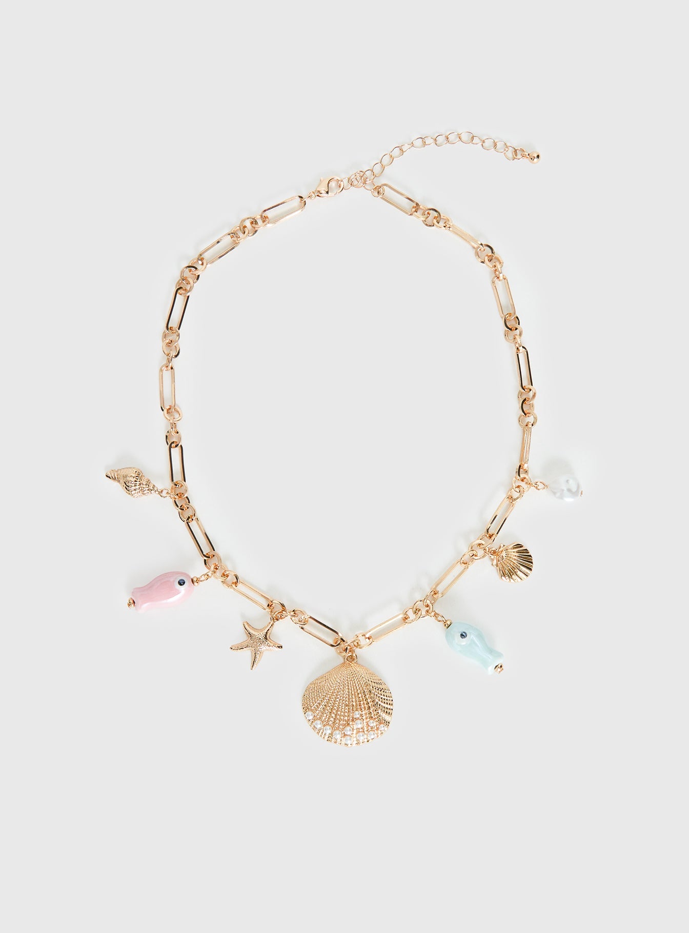 Solar Fever Charm Necklace Gold