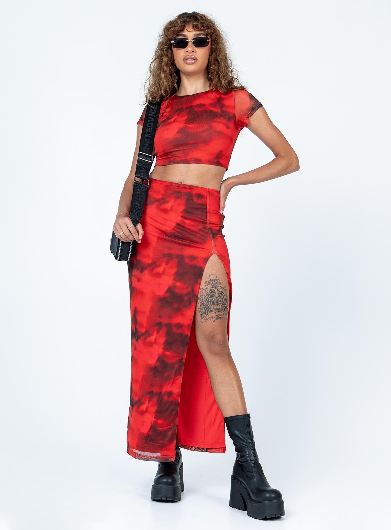 Rosie Mesh Set Red Multi