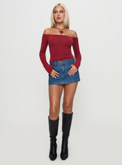 Nicolina Low Rise Denim Mini Skirt Light Wash Petite