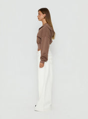 Naylor Mid Rise Wide Leg Jeans Cream