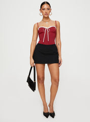 Damsel Bodysuit Burgundy