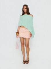 Rouse Off Shoulder Knit Poncho Jelly Mint
