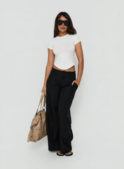 Loved Up Low Rise Baggy Pants Black