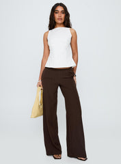 Inner Glow Open Back Top White