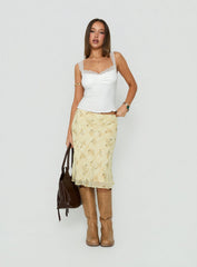 Tovvah Lace Detail Cami Top White