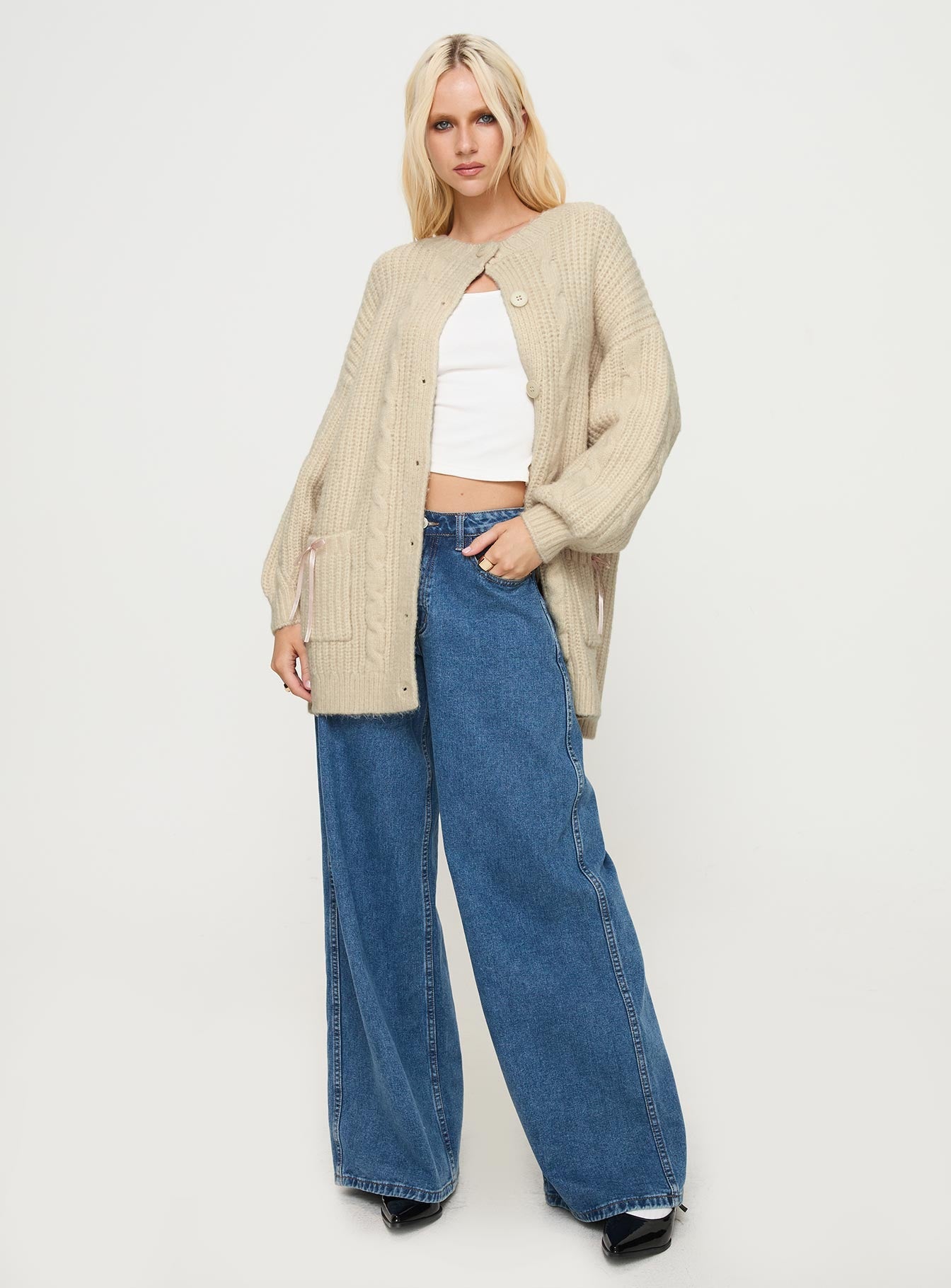 Cameliah Knit Cardigan Cream