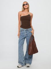 Shima Low Rise Straight Leg Jeans Light Wash