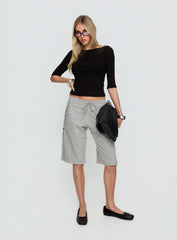Kether Longline Basketball Studs Short Grey Marle