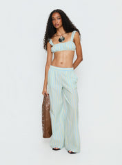 Talyssa Elasticated Waist Pants Blue Stripe