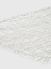 Creme Brulee Lace Hair Scarf White