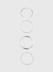 Blame Game Bracelet Set Silver