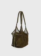 Isolda Mesh Tote Bag Khaki