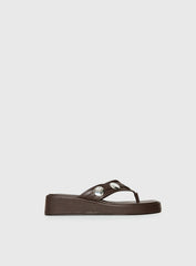 Paislee Stud Detail Sandals Brown