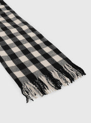 Closed Eyes Scarf Black / White Check