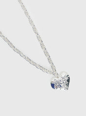 Capree Chunky Heart Necklace Silver