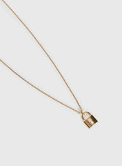 Mallary Lock Pendant Necklace Gold