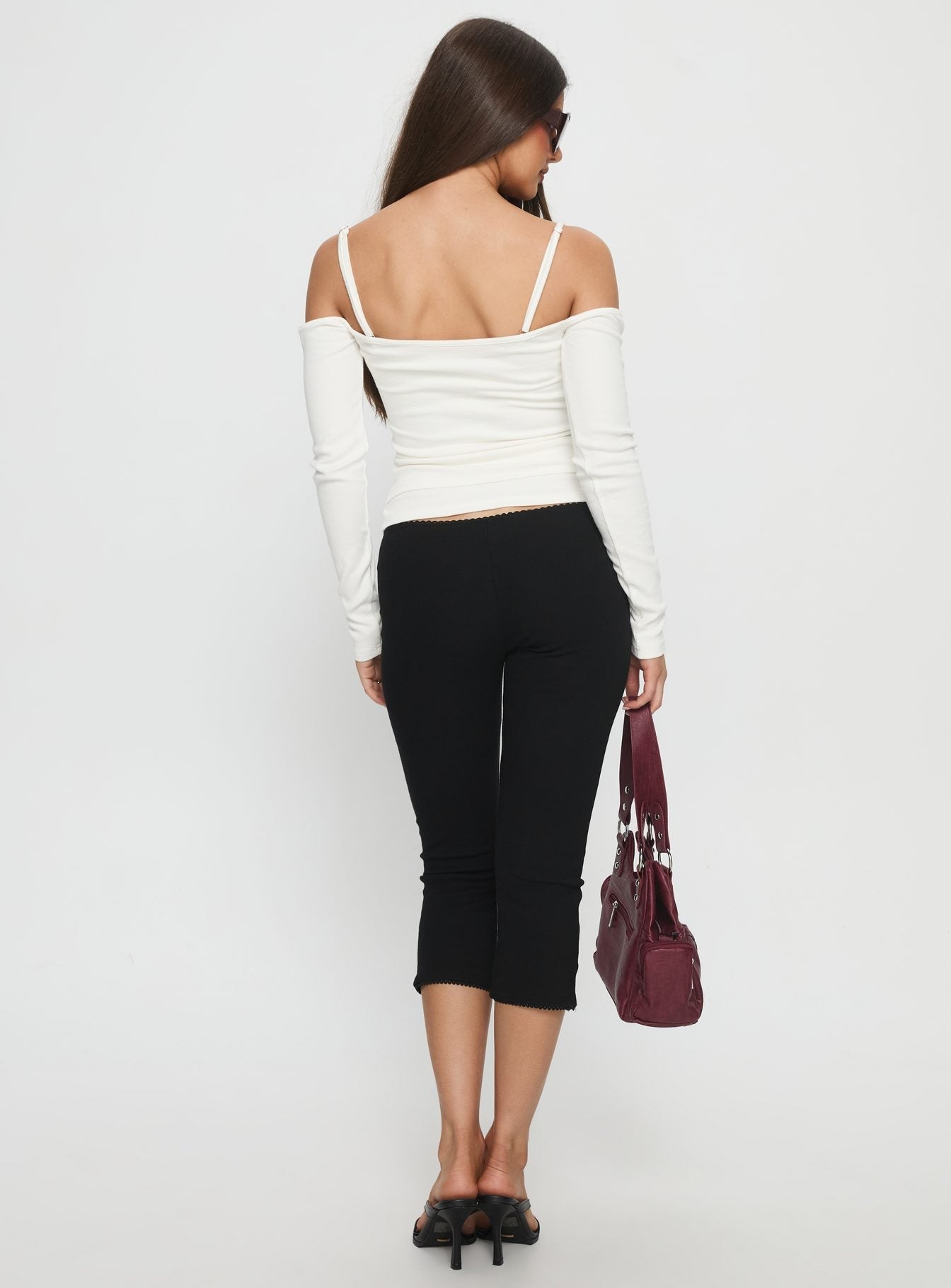 Baseline Rib Capri Pants Black Tall