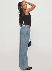 Sidle Low Rise Straight Leg Jeans Light Wash