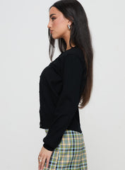 Capeside Knit Cardigan Black