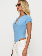 Kerra Short Sleeve Bodysuit Blue