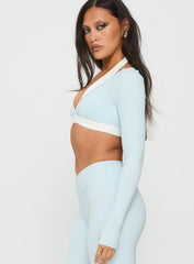 Vitality Long Sleeve Active Crop Blue