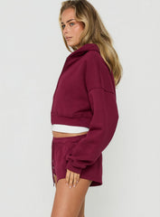 Quinncy Low Rise Sweat Shorts Cherry