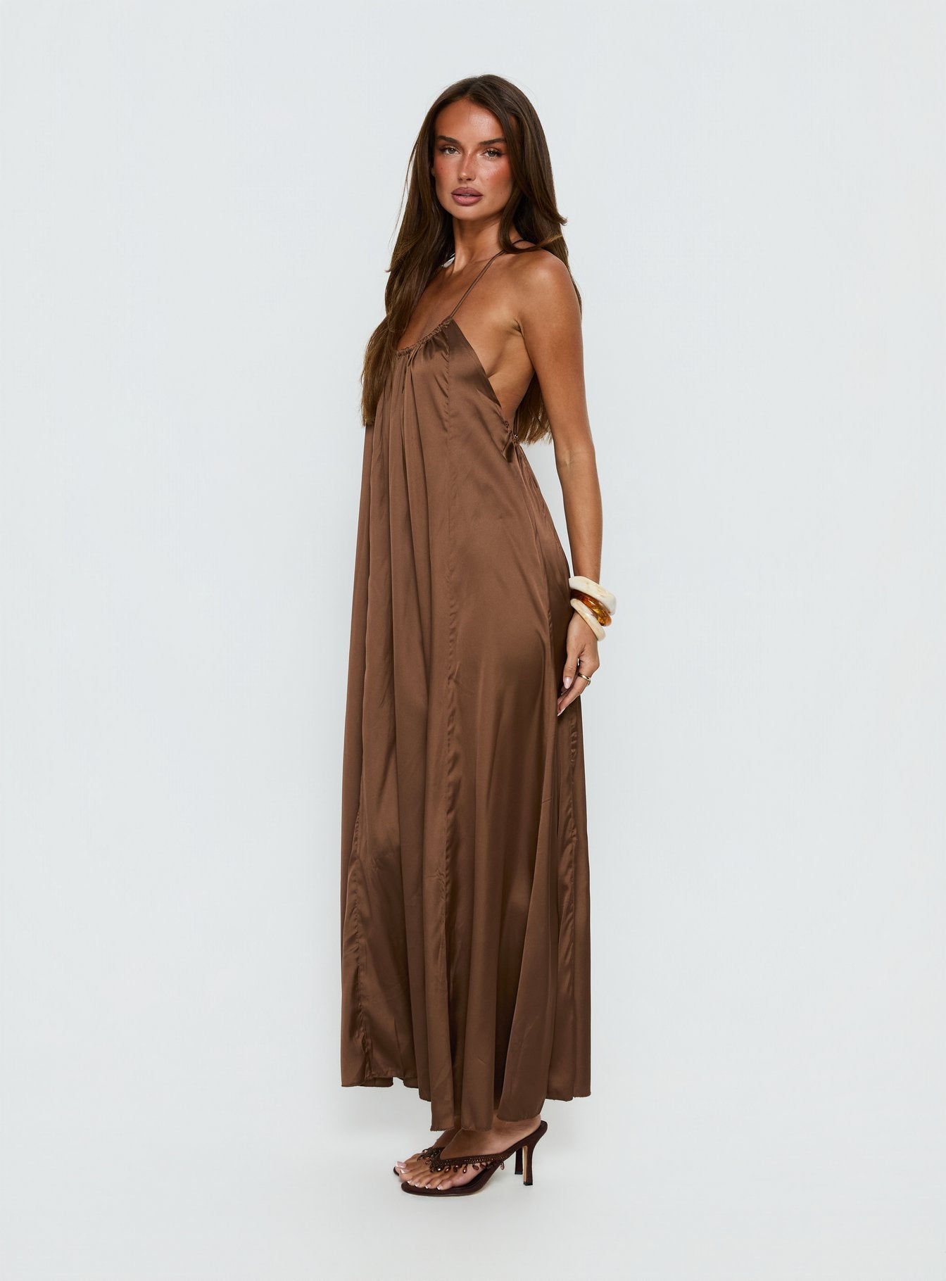 Seatides Scoop Maxi Dress Chocolate