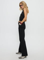 Magic Mirror Mid Rise Bootleg Jeans Washed Black