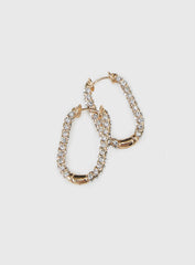 Merivale Diamante Earrings Gold